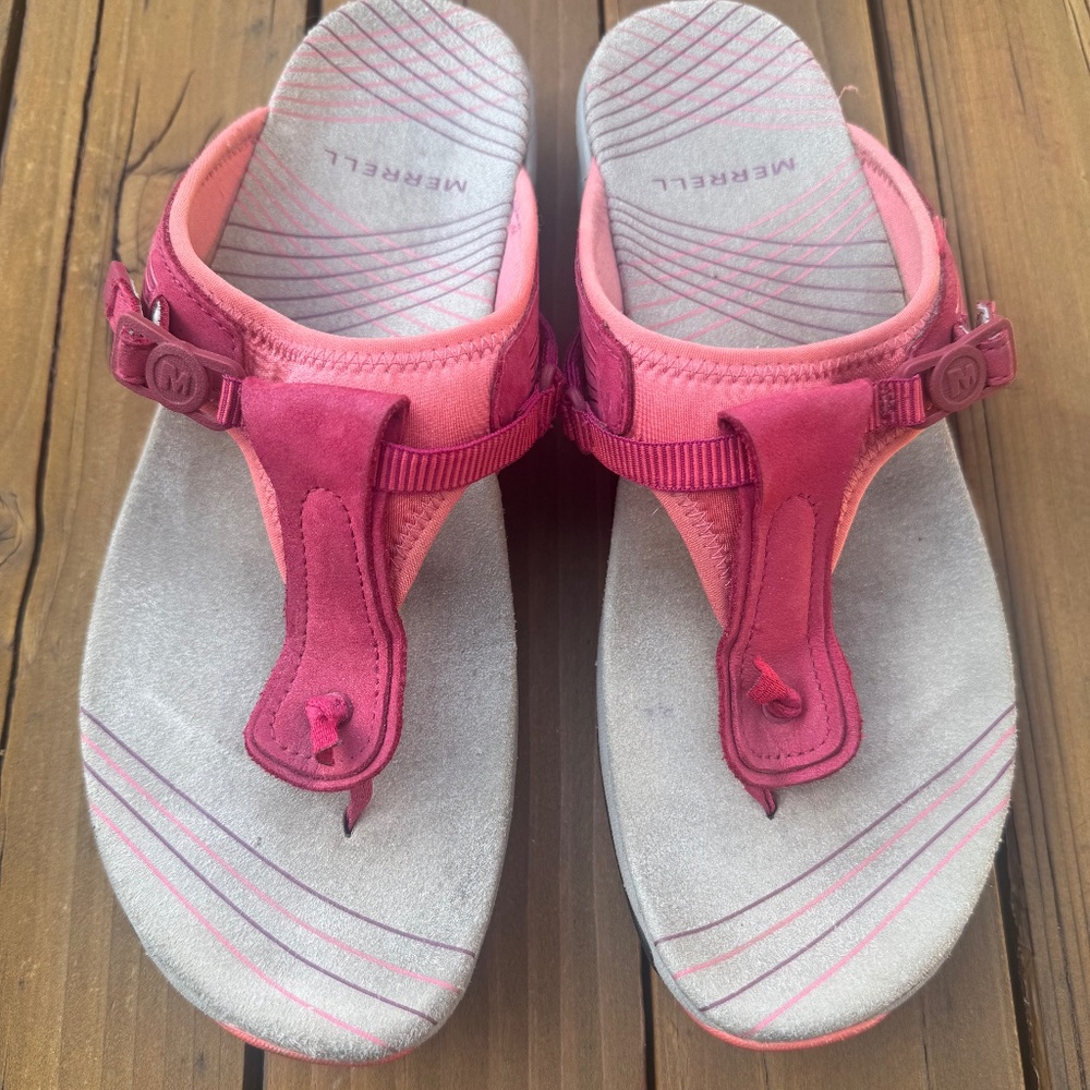 Merrell Pansy Persian Red Flip Flop Sandal